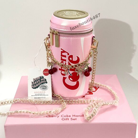 🍒 Cherry Coke Can Cherry Bag Bundle w/ Cherry Charm Chain & Gift Box - Picture 4 of 4